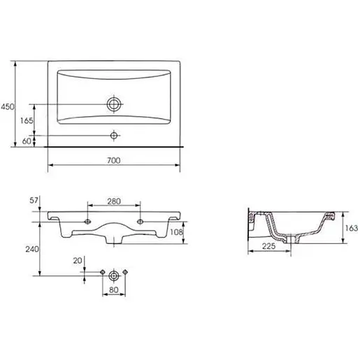Тумба підлогова ПіК Альба Т8 з раковиною Cersanit Como 70 см Білий 30412 - фото 8