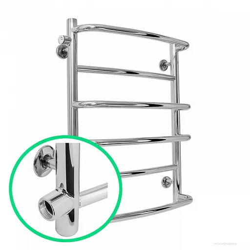 Водяна рушникосушка Laris Євромікс П6 450x600 бокове підключення 71207364, Хром - фото 1