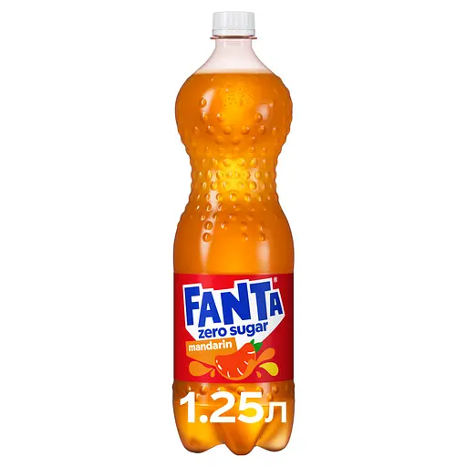Напій Fanta Mandarin Zero Sugar безалкогольний 1.25 л (953753) - фото 2