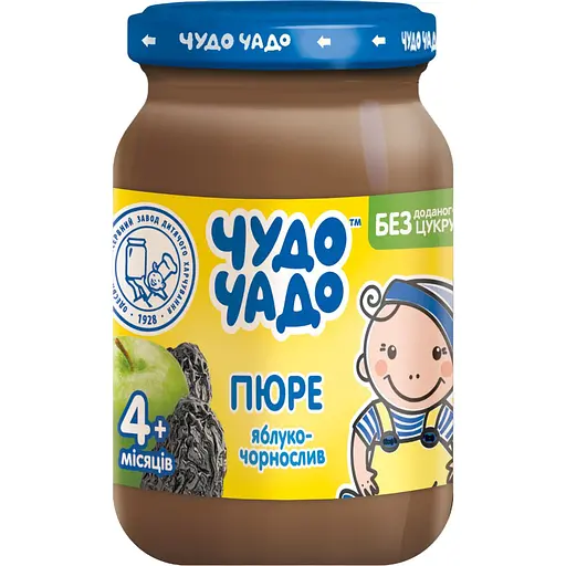 Упаковка пюре Чудо-чадо Яблуко-чорнослив без цукру 1.02 кг (170 г х 6 шт.) - фото 2