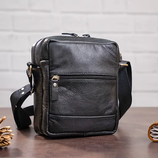 Сумка кожаная мужская SHVIGEL 16х18х8 см sum0012465 - фото 10