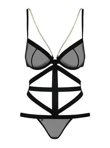 Еротичний боді Obsessive Bondy S/M чорний - фото 3