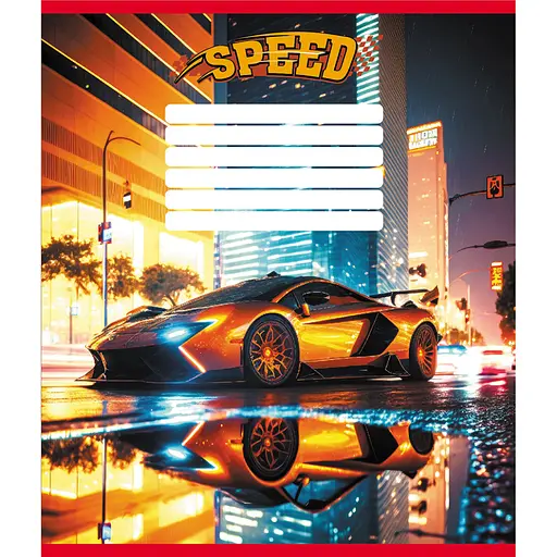 Зошит учнівський "Нічні вогні" Leader 012-520156L-2 в лінію, 12 аркушів - фото 1