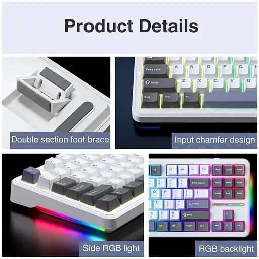 Клавиатура Aula F87 Gasket Greywood V3 Switch White (6948391208602) [146698] - фото 6