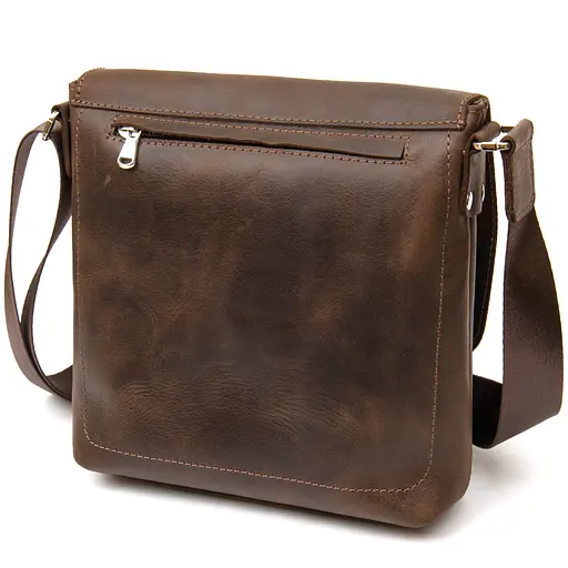 Кожаная мужская сумка GRANDE PELLE 24х24х6 см sum0015575 - фото 2