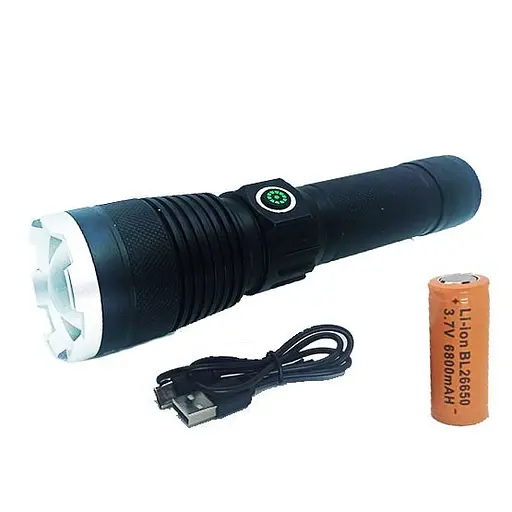 Ручной фонарь BL-A75-P50 zoom Type-C + 18650 (3xAAA) 5 режимов - фото 2