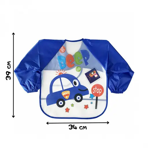 Слинявчик із рукавами "Авто" MGZ-0610-6 клейончастий, на зав'язках - фото 2