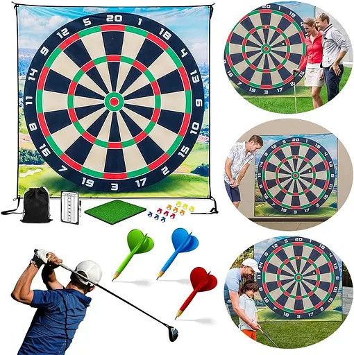 Набір ігор для гольфу HTU, ігровий килимок для гольфу з 16 м'ячами для гольфу - фото 5