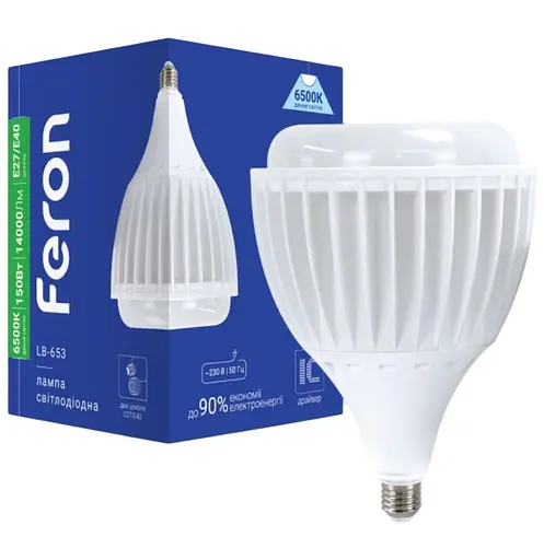 Лампа свiтлодiодна Feron LB-653 150Вт Е27-E40 6500K (80201)