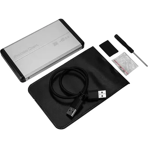 Внешний карман PowerPlant HDD 2.5" to USB 3.0 Silver (HC380015) [118482] - фото 5