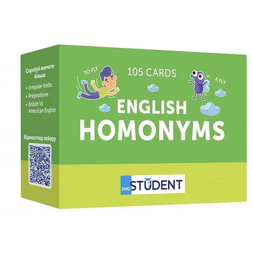 Настольная игра English Student Карточки для изучения английских слов English Student Homonyms укр. (591226038)