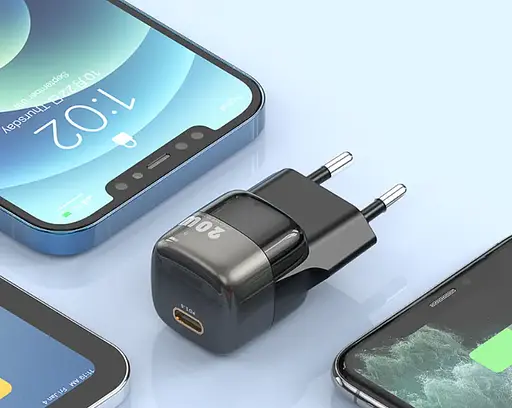 Адаптер мережевий зарядний пристрій Kuulaa KL-CD34 20W Super Si Type-C (у коробці) чорний - фото 6