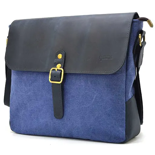 Кожаная мужская сумка через плечо TARWA 30х32х7.5 см sum0025891 - фото 6