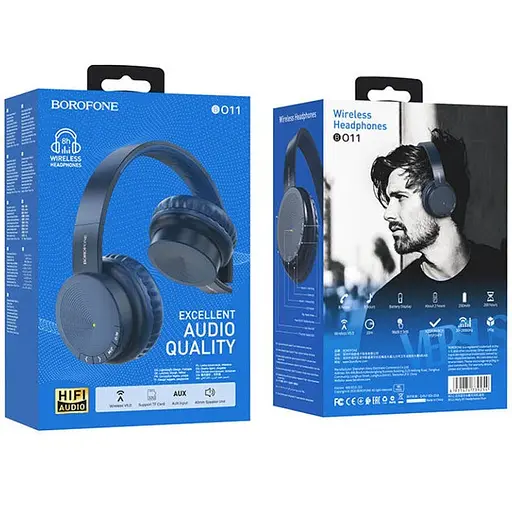 Бездротові навушники Bluetooth Borofone BO11 синій - фото 5