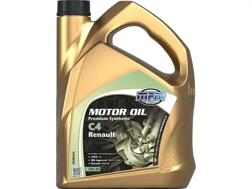 Моторна олива MPM Premium Synthetic C4 Renault 5W-30 5л (05005C4)