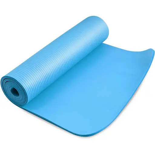 Мат для фитнеса и йоги Hop-Sport HS-N010GM 1см голубой - фото 5