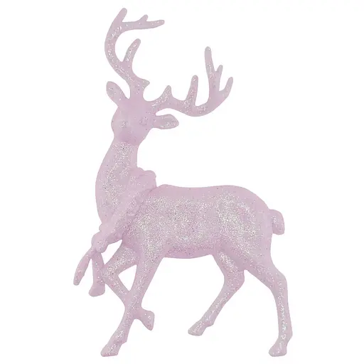 Елочная игрушка MIS LT Олень 8,5х13х3 см розовый - фото 1