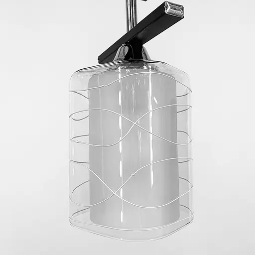 Стельова люстра в чорному корпусі на 1 плафон Line.F 126/1 P BK - фото 6