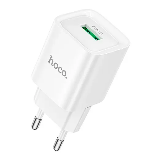 Адаптер сетевой HOCO Charm single port QC charger C145A | 1USB, 3A, QC3.0 | - фото 1