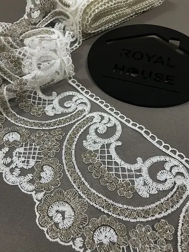 Мереживо Арка біло-кавове - фото 1