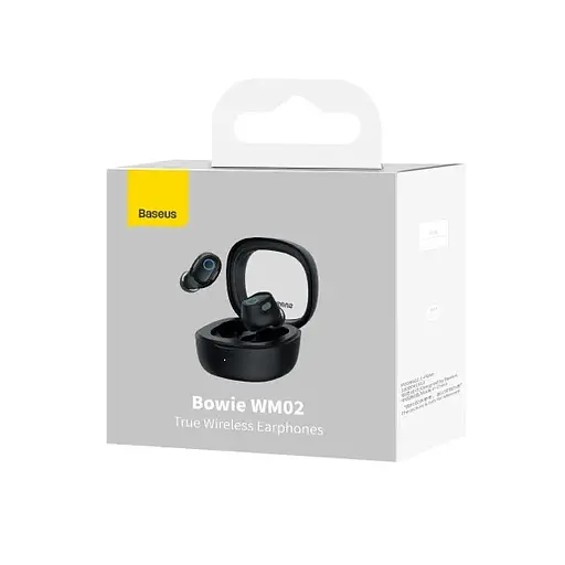 Навушники Baseus Bowie WM02 True Wireless Earphones |BT5.3, 40/300mAh, 5H, Location, OTA| black - фото 7
