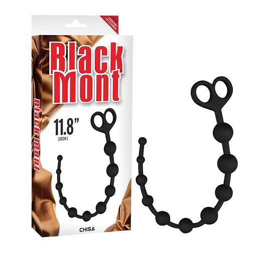 Анальний ланцюжок Black Mont 34 см (чорний) - фото 2