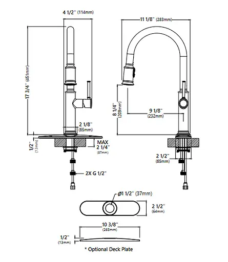 Змішувач для кухні Kraus Sellette KPF-1680SFS Нержавіюча сталь - фото 3