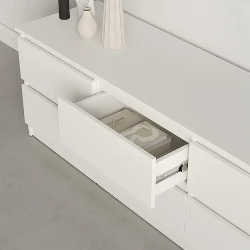 Тумба під телевізор MebelStar Нео 6Ш 150x43x53 см Аляска білий (MBS-1278) - фото 3