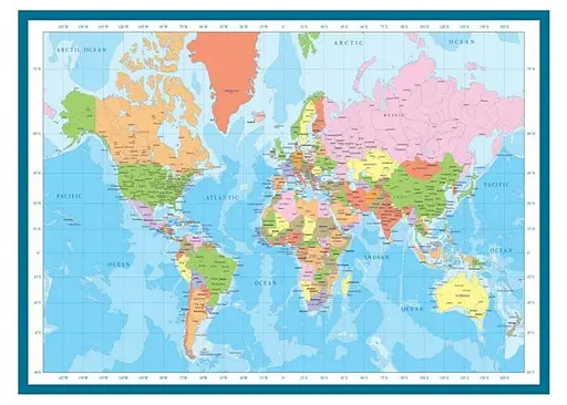 Пазл EuroGraphics Карта мира 1000 эл. (6000-1271) - фото 2