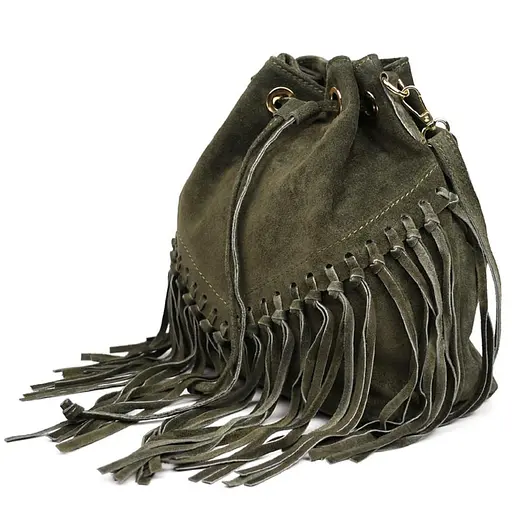 Женская замшевая сумка на плечо Firenze 25х26х13 см sum0028554 - фото 3