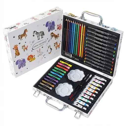 Набор для творчества Зверята в чемодане 48 предметов 30 x 25 x 5.5 см 001-68
