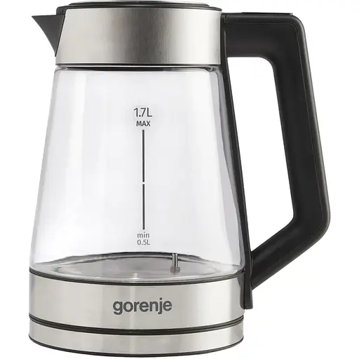 Gorenje Електрочайник 1.7 л, 2,200 Вт, скло, нерж