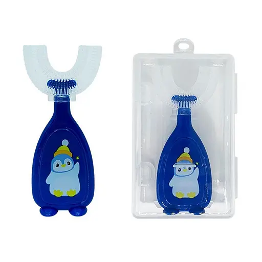 Детская зубная щетка-капа в футляре Mega Zayka MGZ-0730(Blue) голубой - фото 1