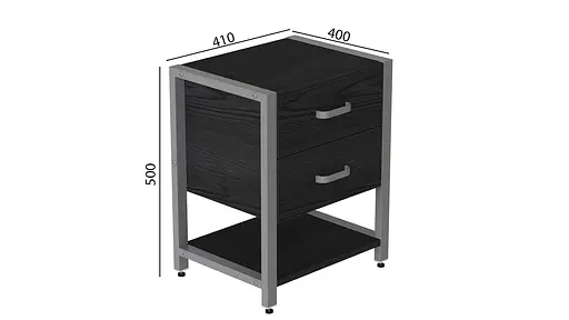 Тумба универсальная Вивьен 2/1 50x41x40 серый ДСП Сосна Кембра 16мм FRD-104185 - фото 6