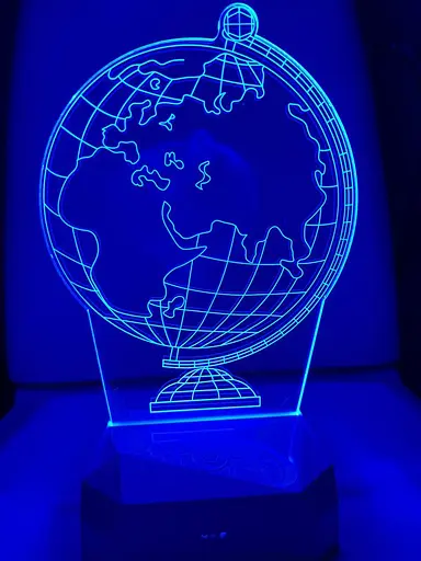 Светильник ночник 3D глобус USB, аккумулятор - фото 7
