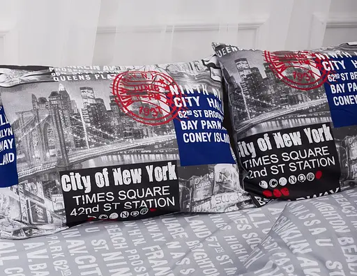 Набор наволочек Moon&Star Бязь Gold Люкс New York 70х70 см 2 шт - фото 2