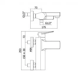 Смеситель для ванны Paffoni Tilt с регулируемым душевым гарнитуром white matt TI023BO, Белый матовый - фото 5
