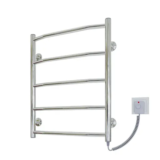 Электрический полотенцесушитель Kosser Трапеция 600x500/5 ER рег. ДТ08ER, Хром, Правое - фото 1