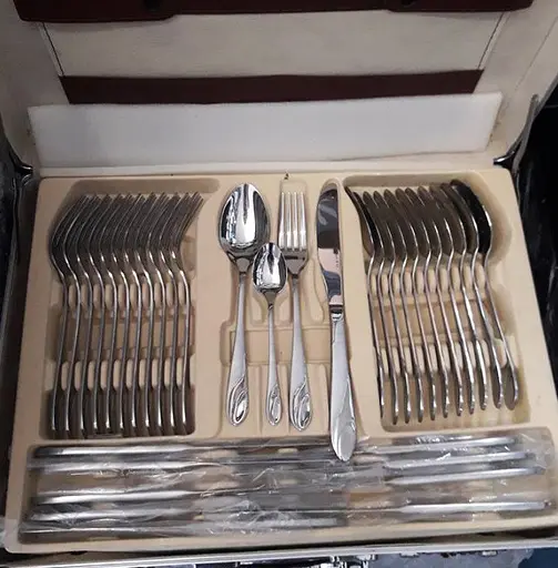 Набор столовых приборов Bachmayer BM-7206 на 12 персон в подарочном чемодане 72 предмета - фото 4