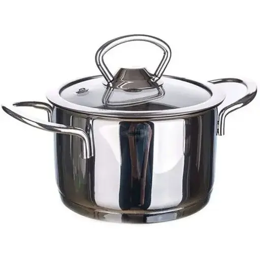 Кастрюля со стеклянной крышкой мини 750ml 12x8cm - фото 2