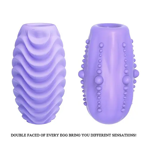 Мастурбатор яйцо Pretty Love Double-Sided Egg фиолетовый - фото 6