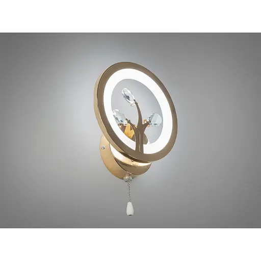 Світлодіодний приліжковий декоративний світильник Romin 16W золото - фото 1