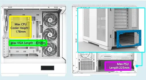 Корпус Zalman P50 DS белый (P50DSWHITE) без блока питания - фото 12