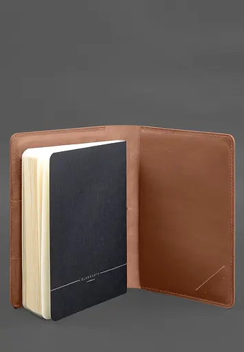 Кожаный блокнот А5 (софт-бук) 9.4 светло-коричневый - фото 6