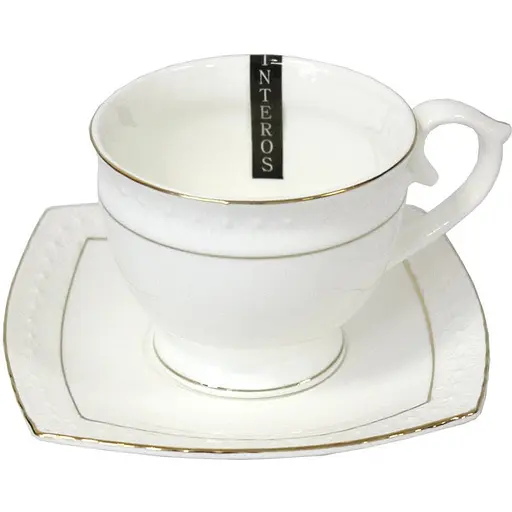 Чашка фарфоровая Снежная Королева Interos белая 280 мл с блюдцем 506710-А