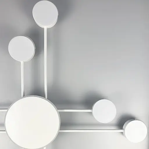 Светильник-спутник белого цвета на 8 плафонов Line.F R 88/8 WH - фото 2