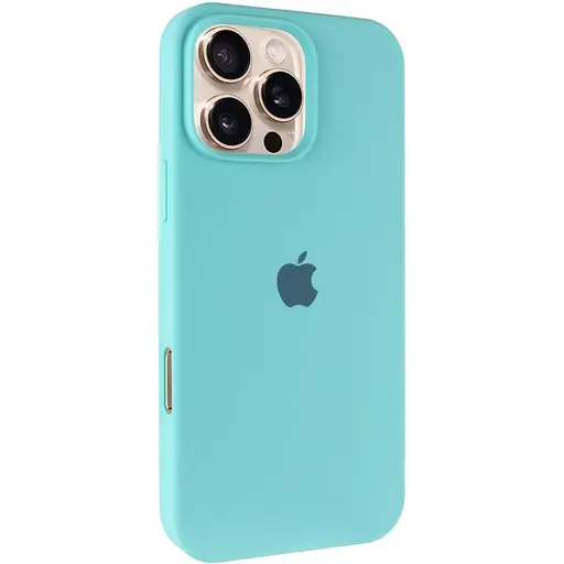 Чохол Epik Silicone Case Full Protective AA для Apple iPhone 16 Pro 6.3 Бірюзовий/Marine Green