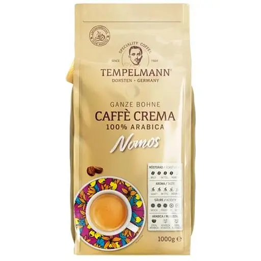 Кава в зернах Tempelmann Nomos Caffe Crema 1 кг - фото 1