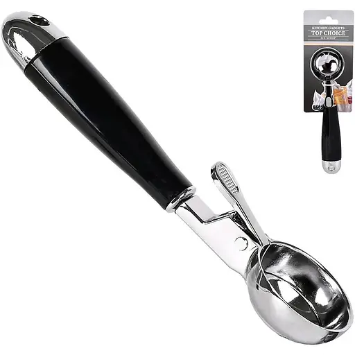 Ложка для морозива Stenson 21 см металева з пластиковою ручкою (R92222)