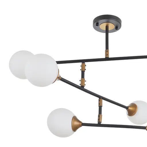 Люстра Brille молекула стельова в зал E27 60W BK (BL-906C/6) - фото 6